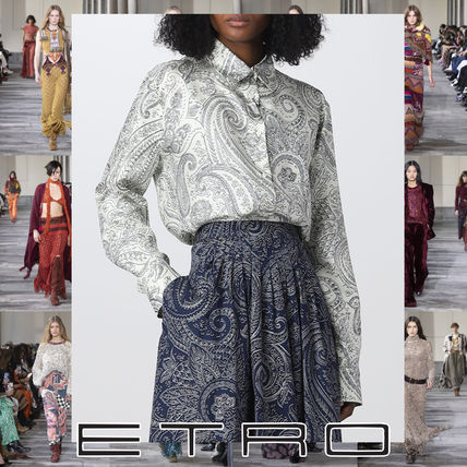 ETRO エトロ　シャツ　ペイズリー柄　シルク　42 ブラウス ETRO エトロシャツペイズリー柄シルク42 ブラウス