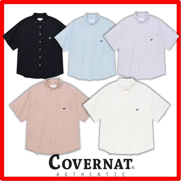 ★23SS★【COVERNAT】★Whale Logo Cotton Half Shir.t★関税込