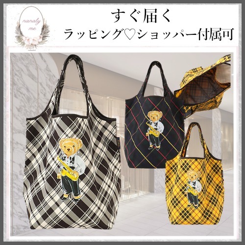 【チェックが可愛い♡】ポロベア トート エコバッグ 大人気