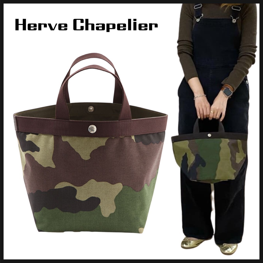 ◆Herve Chapelier◆舟型トートM 707W【迷彩カラー】