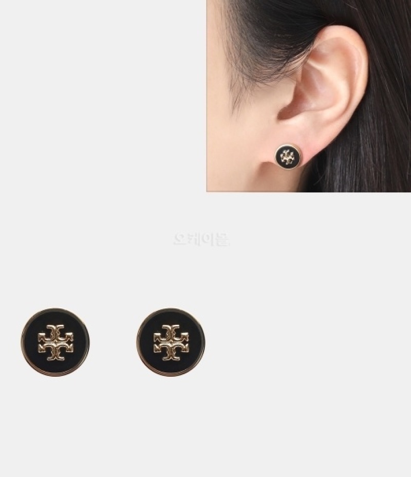 TORY BURCH｜JEWERLY (KIRA ENAMEL CIRCLE-STUD EARRING (90