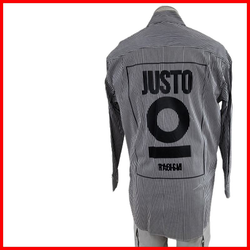 JUSTO(ジュスト)★ ONE POSTER STRIPE SHITS