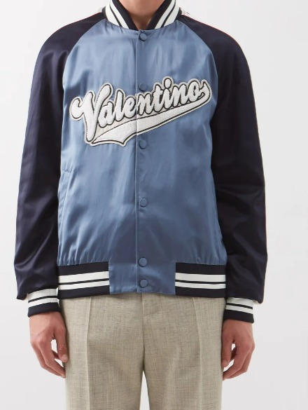 Valentino ロゴモチーフ サテンスーベニアジャケット 【国内在庫