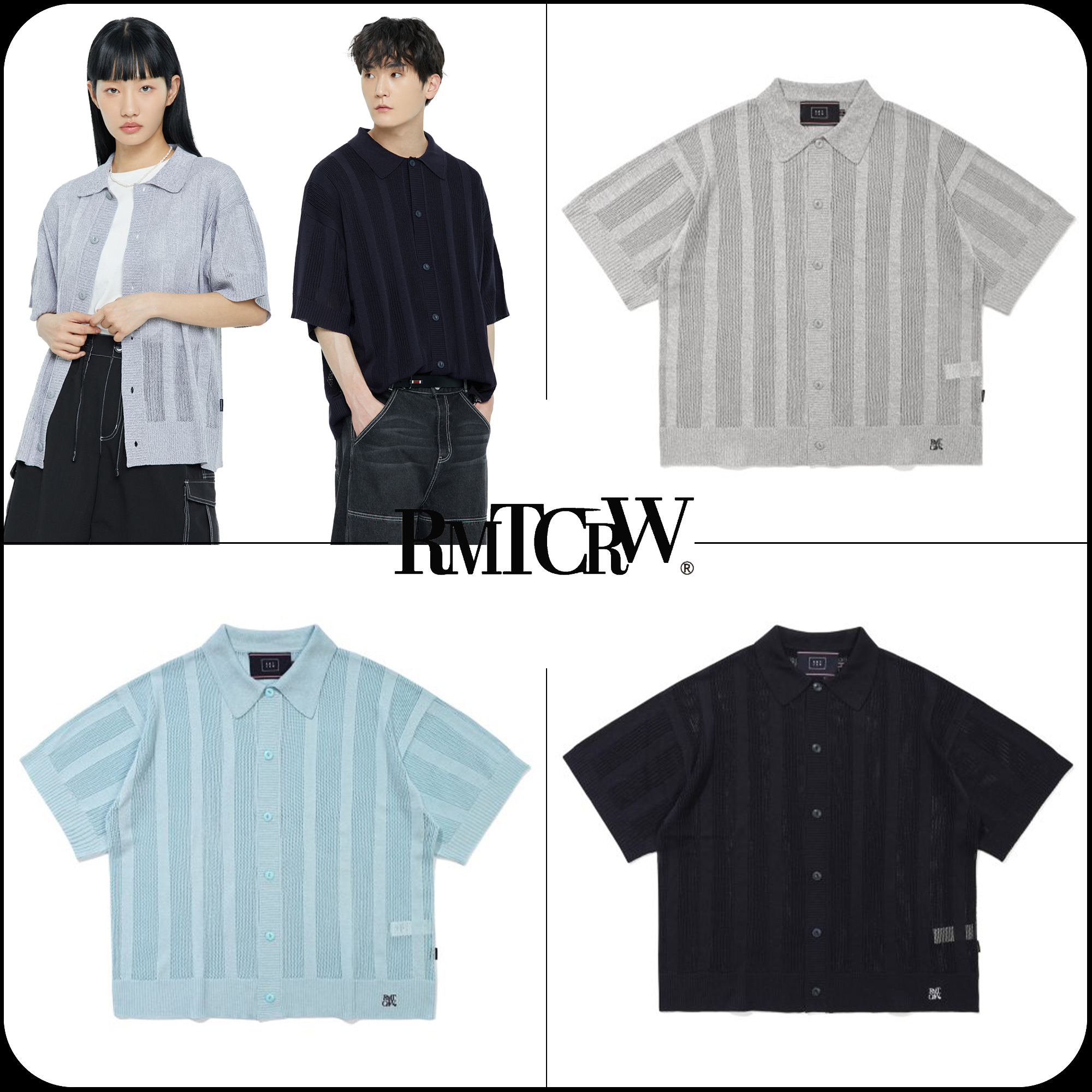 [ROMANTIC CROWN]★PUNCHING KNIT COLLAR CARDIGAN
