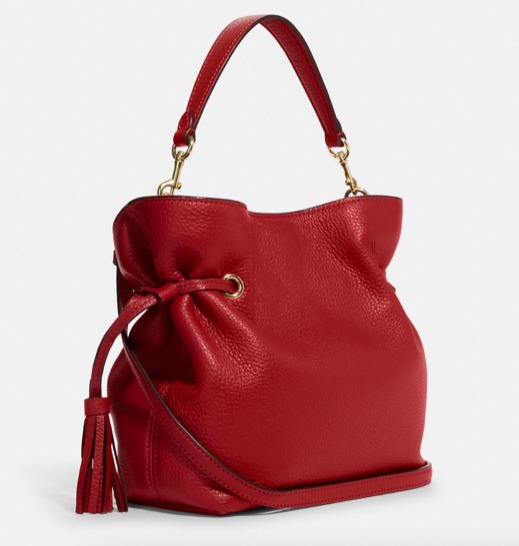 セールCoachアンディペブルレザーチェーン2wayクロスボディ