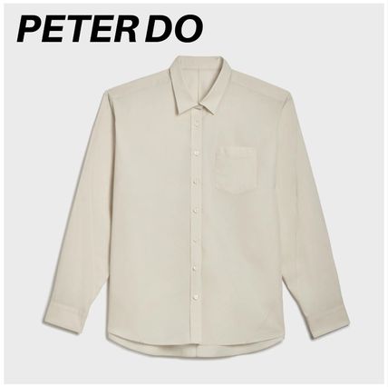 PETER DO Shirts & Blouses Casual Style Long Sleeves Logo Shirts & Blouses