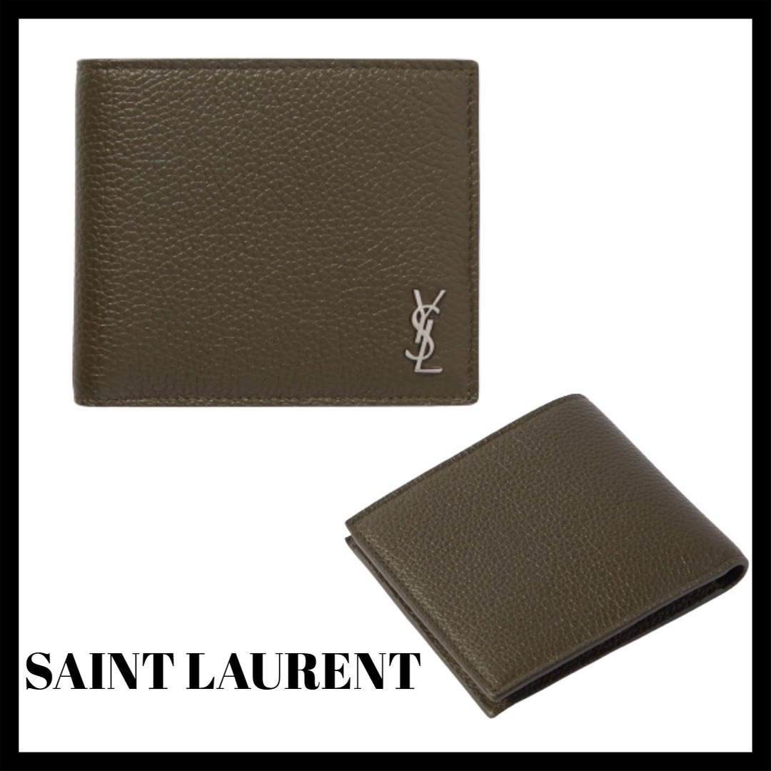 SAINT LAURENT(サンローラン)ロゴフルグレインレザー ウォレット 最新