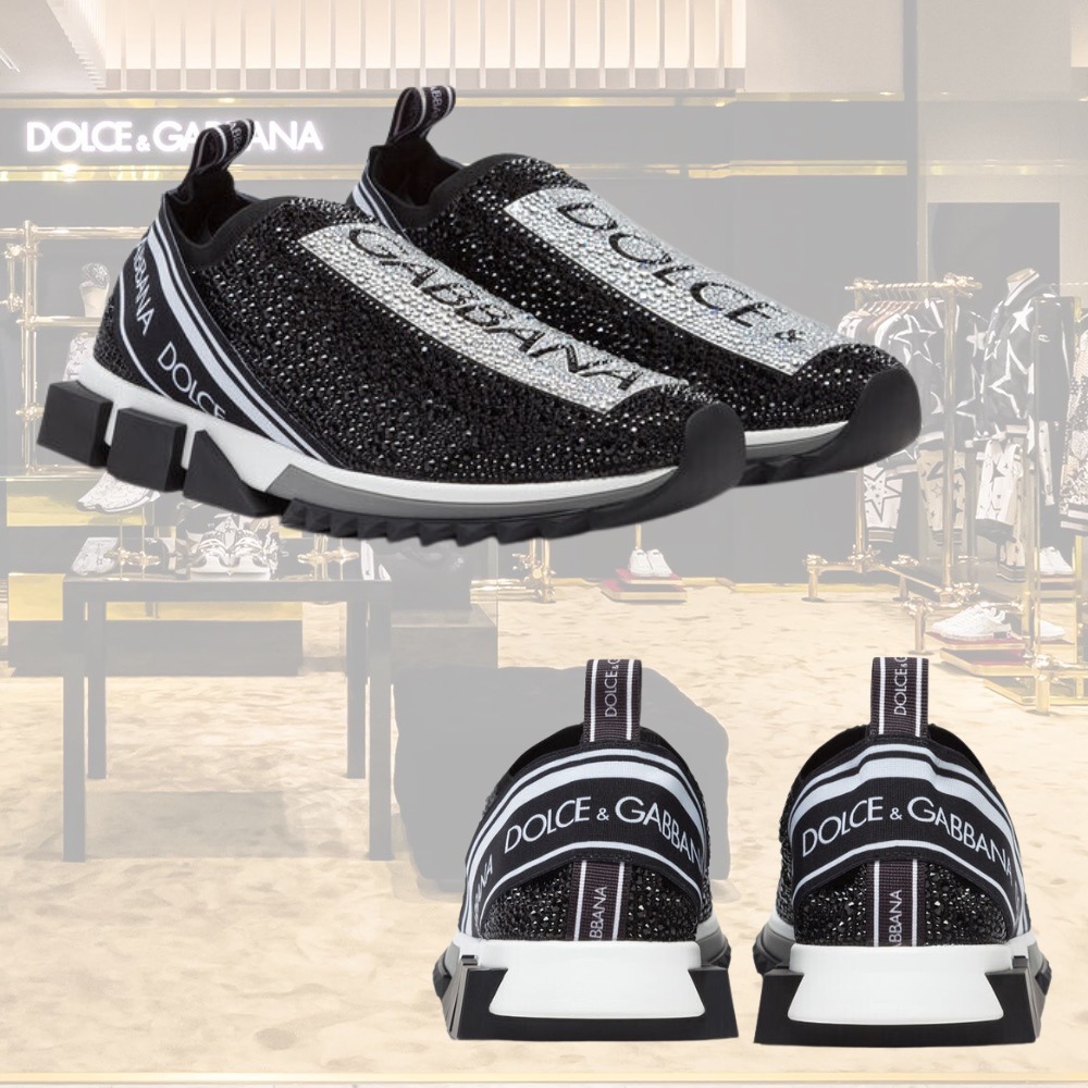 【D＆G】フュージブル クリスタル ロゴ ソレント スニーカー