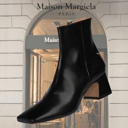 Maison Margiela Ankle & Booties Square Toe Casual Style Plain Leather Party Style