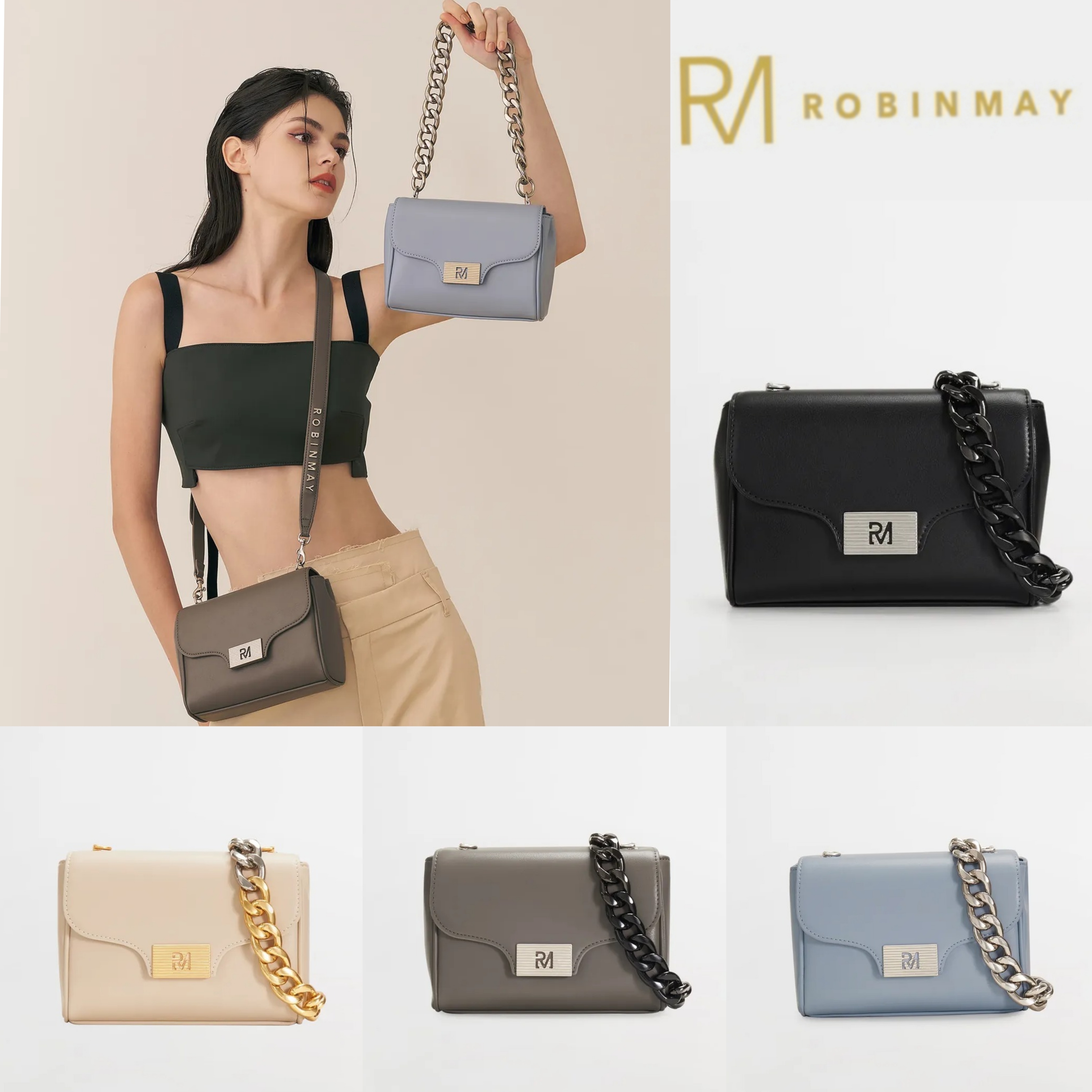 ROBINMAY◇2way クロスボディバッグ 逆境搖滾斜背包 C285/送料込