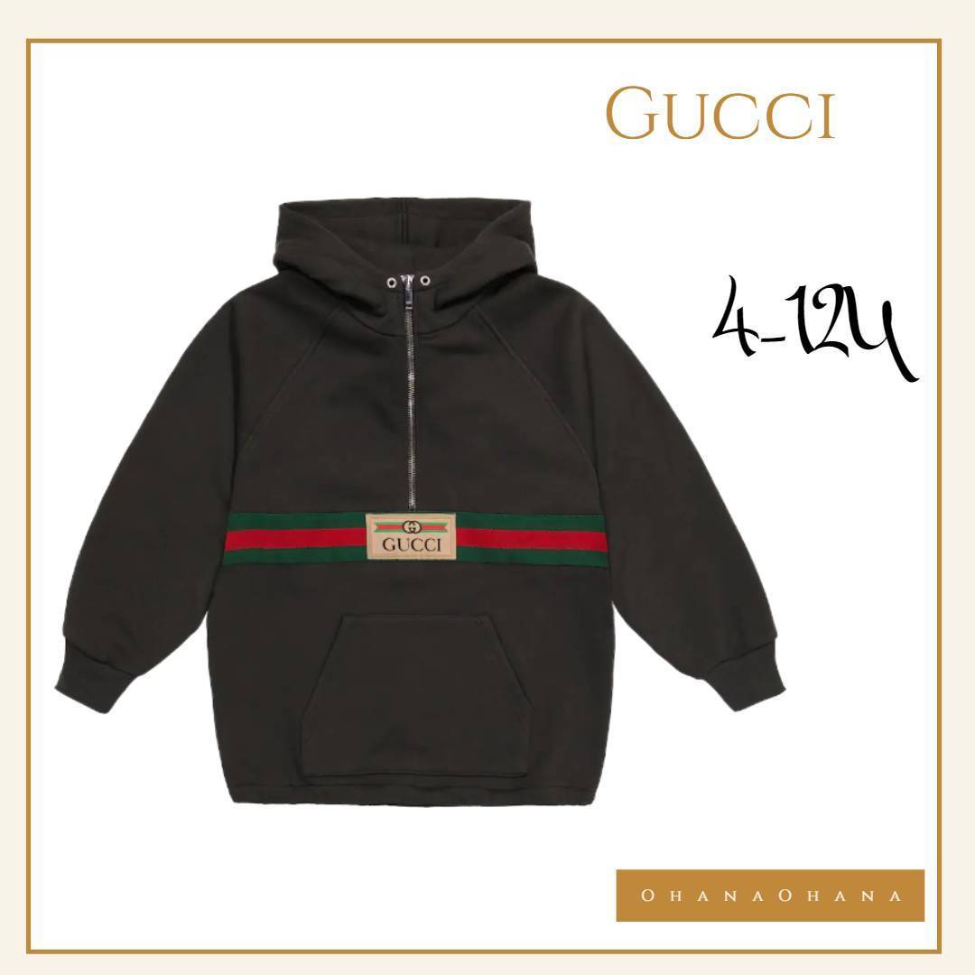 ★GUCCI★大人OK ウェブコットンジャージー パーカー（Grey）