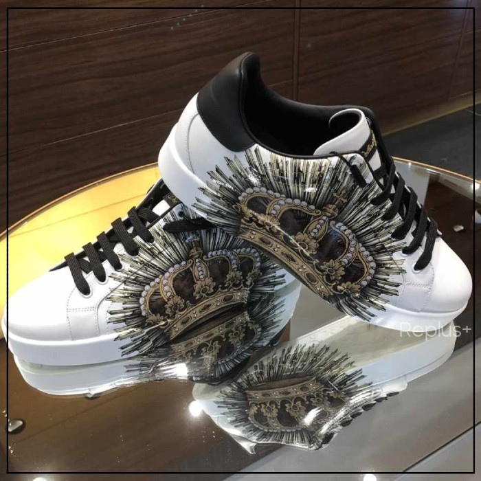 【Dolce&Gabbana】 ポルトフィーノ スニーカー クラウン ロゴ
