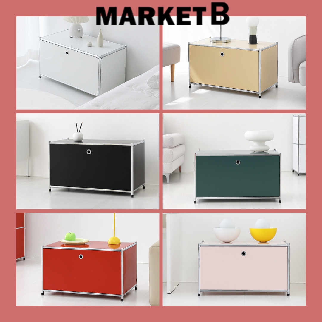 (韓国 MARKET B) SIMPLIE 扉付きモジュール収納ラック 1027