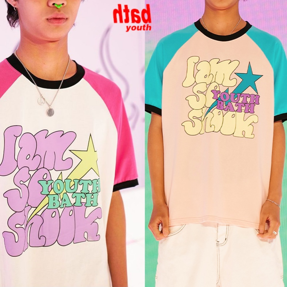 YOUTHBATH★男女兼用★Raglan Bubble Star Logo T-Shirt 半袖T