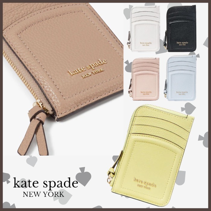 kate spade】キーリング付き♪ Knott ジップカードホルダー