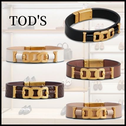 TOD'S Bracelets Casual Style Leather Party Style Office Style Elegant Style