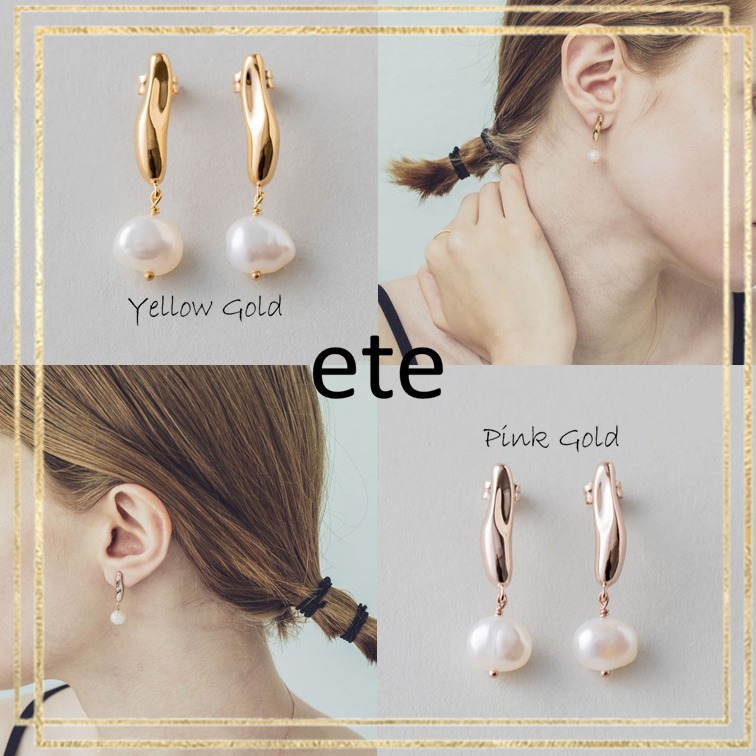 ete エテ ピアス パール イエローゴールド ピンクゴールド 国内