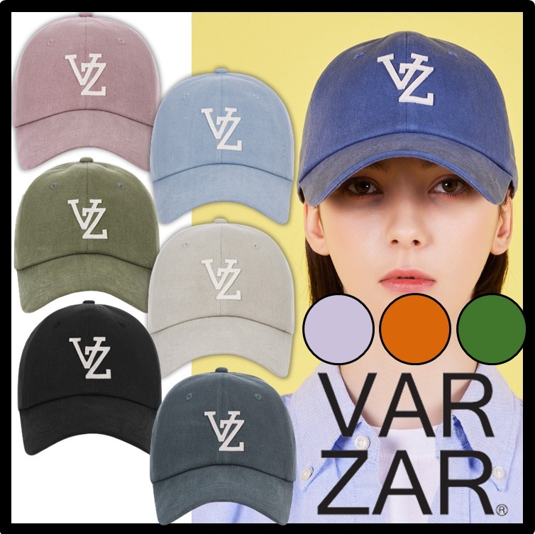 関税込★VARZAR★Monogram Applique Over Fit Washing Ball Cap