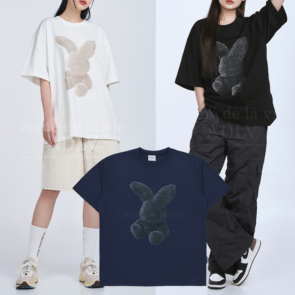 アクメドラビ★男女兼用 FUZZY RABBIT SHORT SLEEVE T-SHIRT_3色