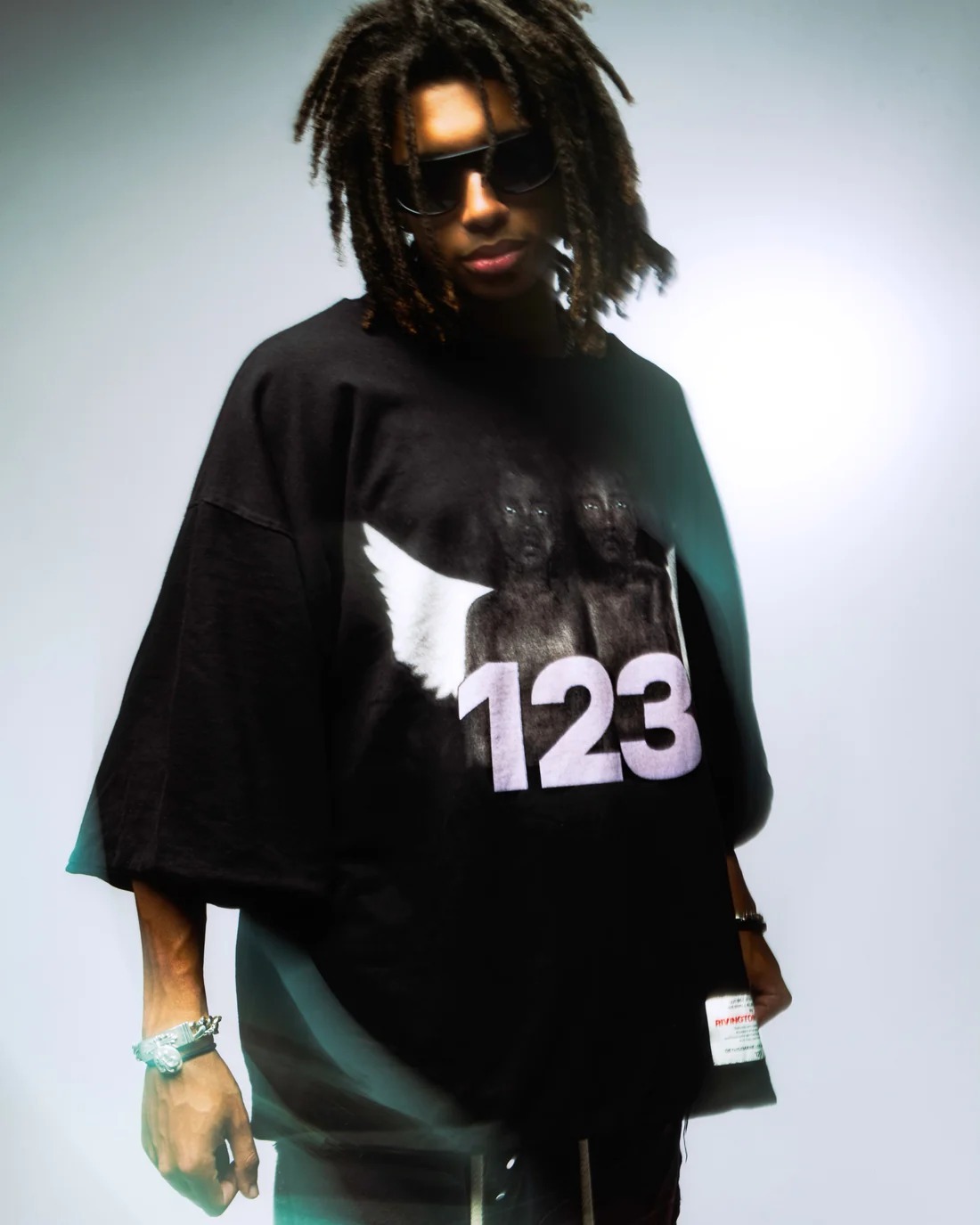 RRR123☆RRR123 x T-Rex \"Seraphim\" Double Layer T☆Tシャツ