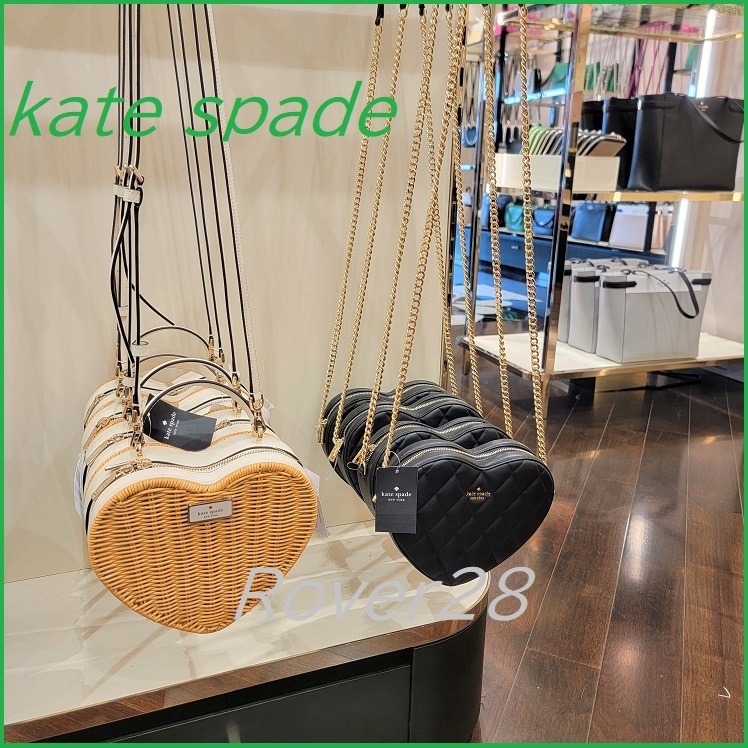【kate spade】 ハート型がカワイイ♪ かご クロスボディバッグ