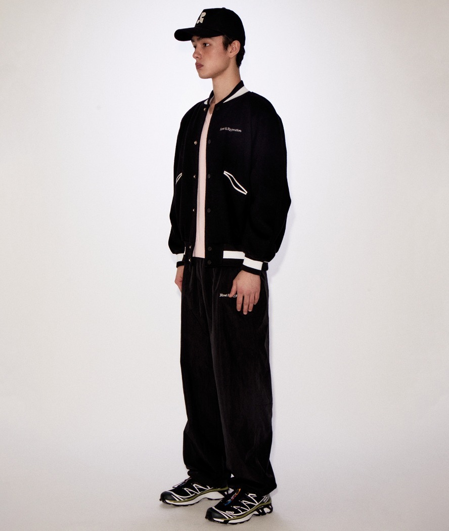 関税込☆Rest&Recreation☆RR BOUCLE EMBROIDERY VARSITY JACKET