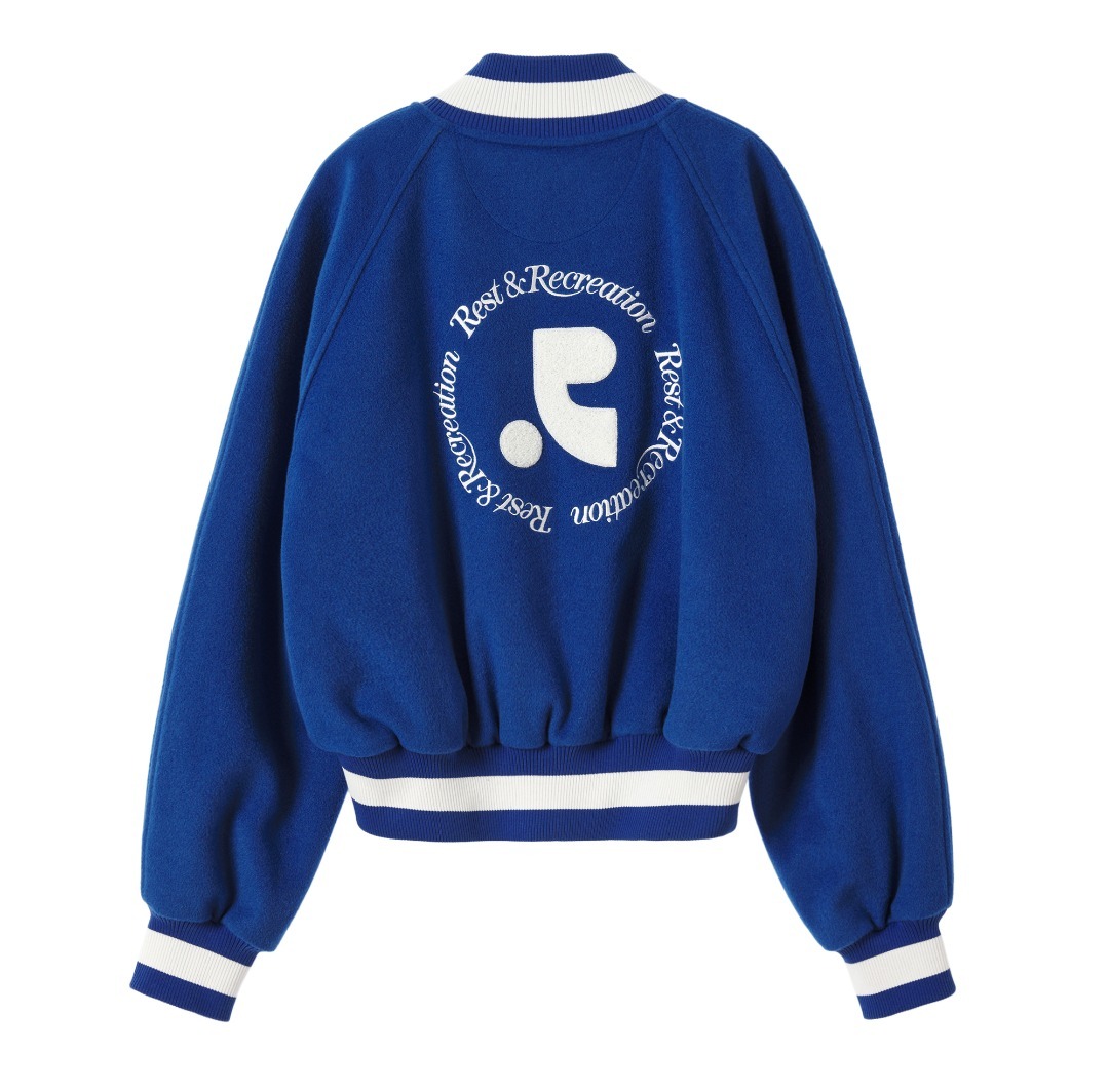 関税込★Rest&Recreation★RR BOUCLE EMBROIDERY VARSITY JACKET Designer fashion, Seoul-fully created | W Concept