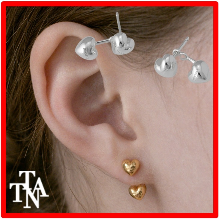 ☆【TATIANA】☆Silver925 Two Heart Ear Jacket Earring.s☆