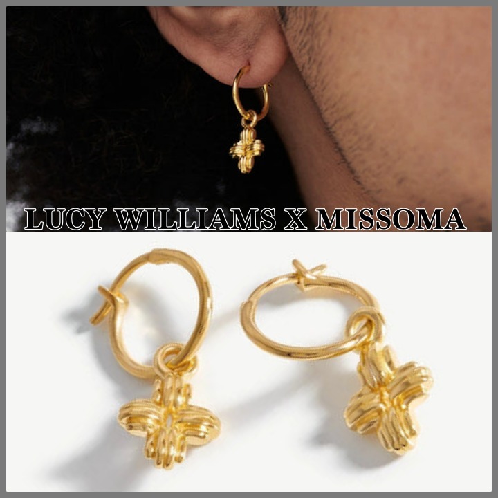 LUCY WILLIAMS X MISSOMA リッジ クロス チャーム フープ ピアス 輸入