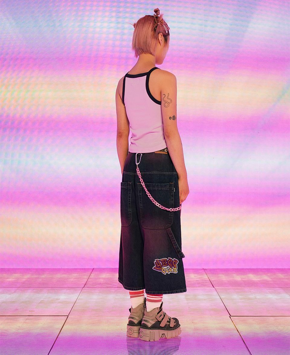 YOUTHBATH☆韓国☆男女兼用☆Bulky Wide Denim Shorts ワイド