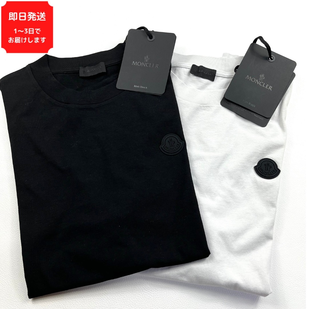 23SS モンクレール ロゴ&エンボスレタリングプリントTシャツ 開梱 設置