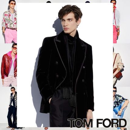 TOM FORD ダブルブレスト テーラードジャケット ブラック ブラック（黒）系 S TOM FORD(トムフォード) テーラード
