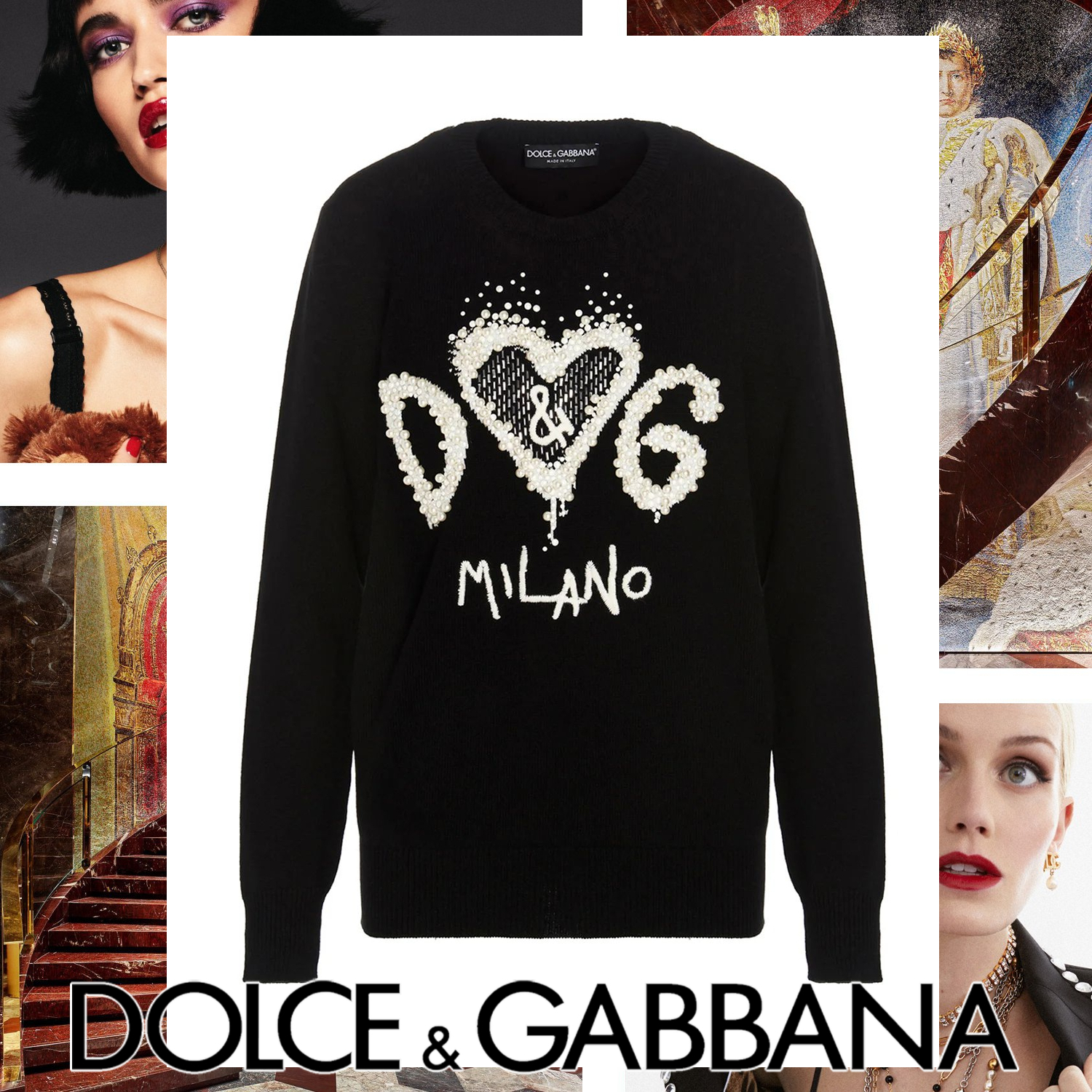 Dolce & Gabbana DGロゴジャカード セーター | ブラック