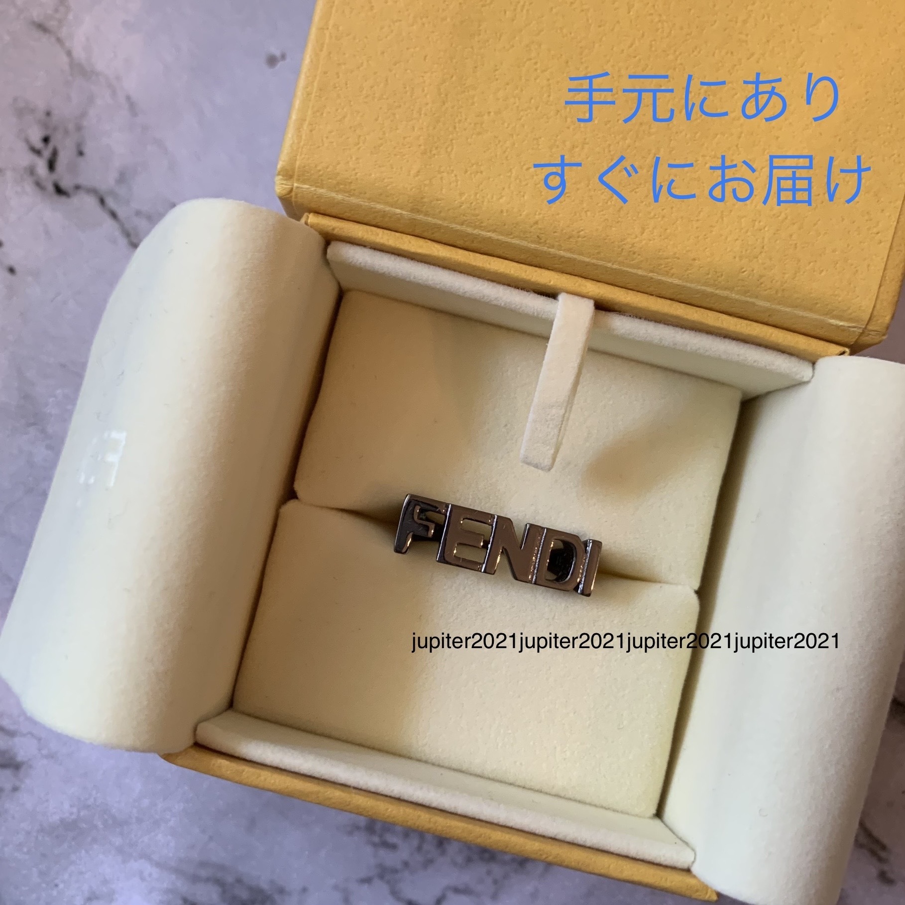 関税なし【国内即発】FENDI ロゴがカッコイイリング＊ギフトに