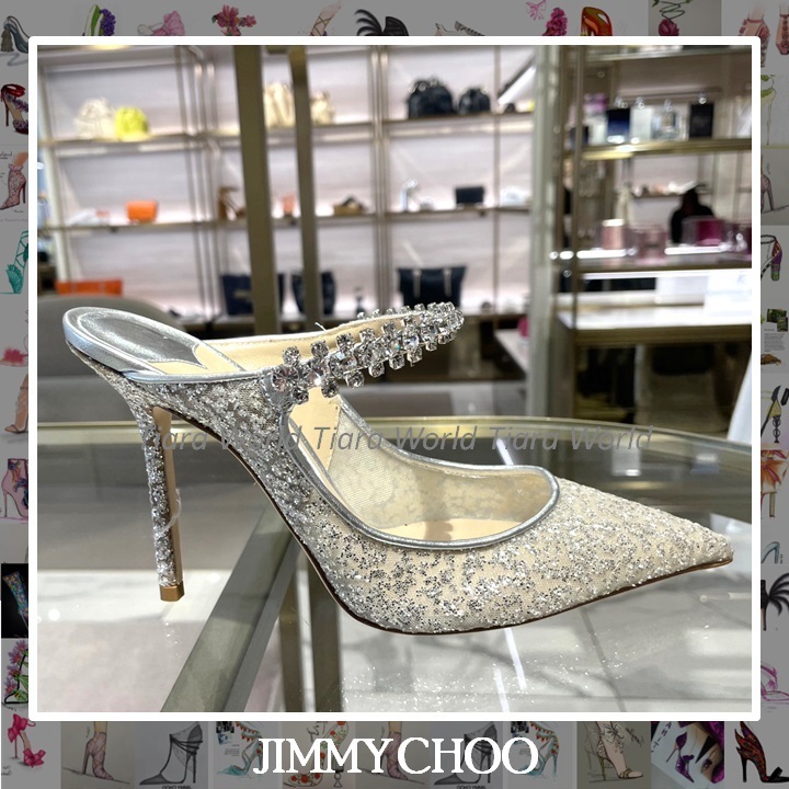 Jimmy Choo★BING100 ゴージャス クリスタルグリッター ミュール