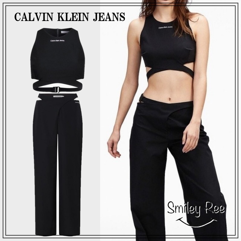 Calvin Klein Jeans】カットアウトトップス/パンツ*上下セット (Calvin