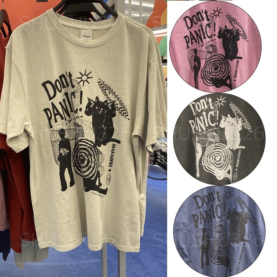 ★MAHAGRID★ DON’T PANIC PIGMENT TEE