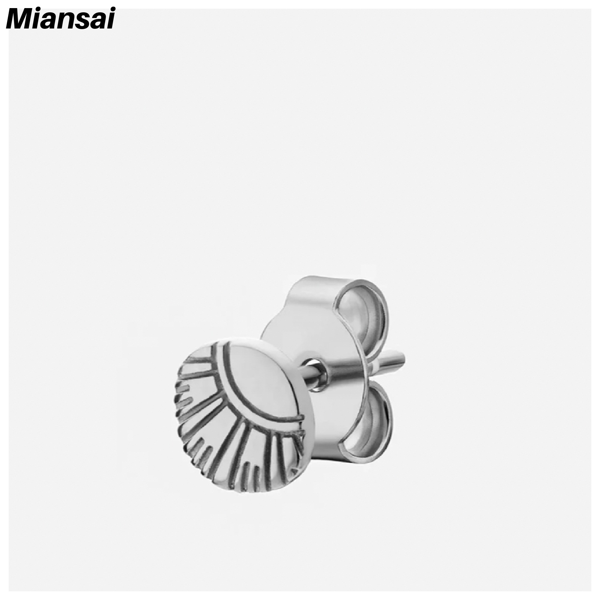 【Miansai】Meridian Stud Earring,Sterling Silver