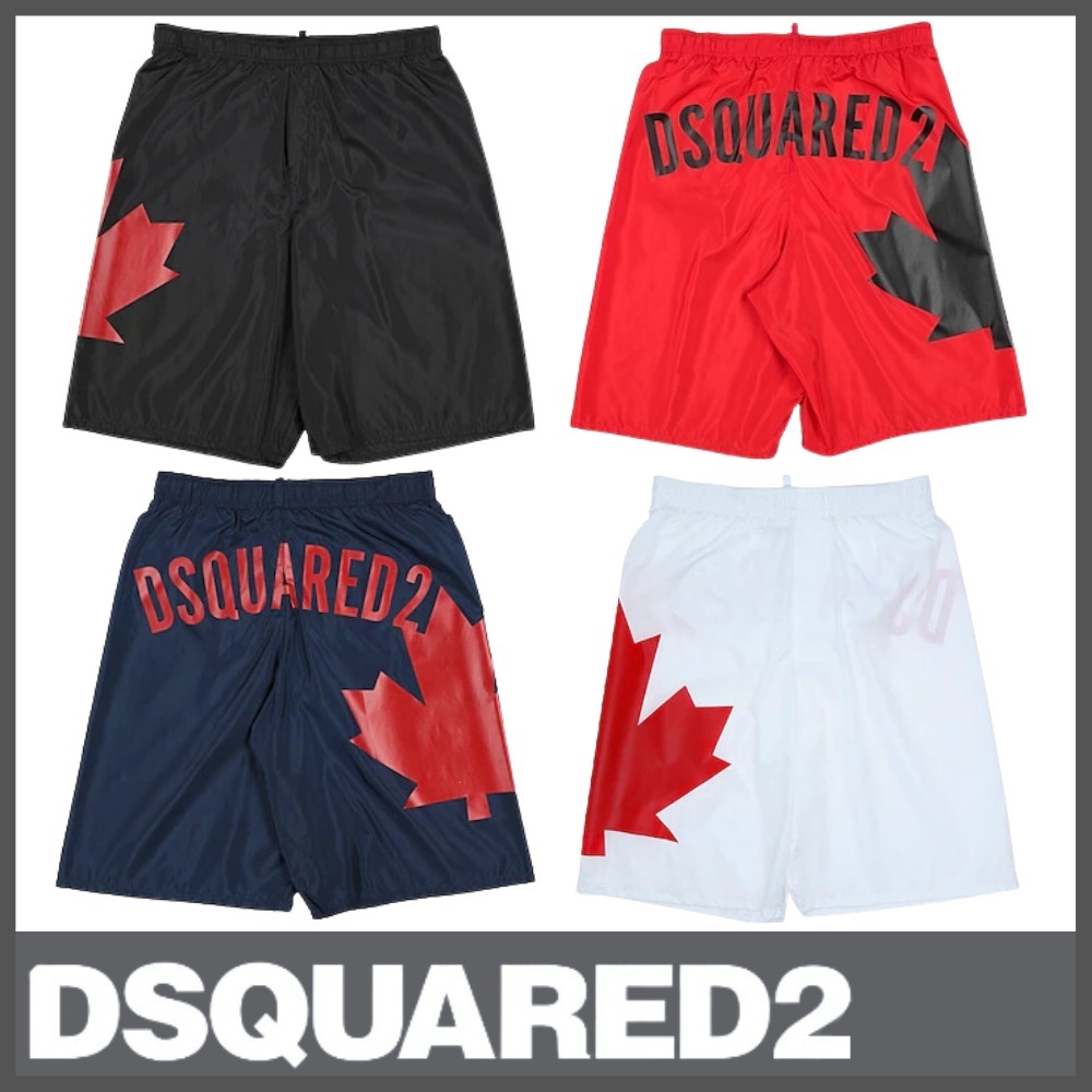 【DSQUARED2】 キッズ メープルリーフ ボクサーパンツ 水着