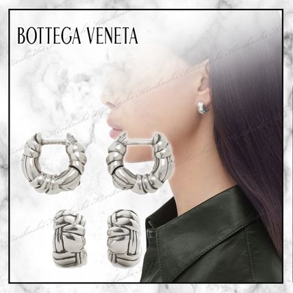 【上品エレガンス】bottegaveneta フォールドフープピアス フープピアス BOTTEGA VENETA(ボッテガヴェネタ) ピアス