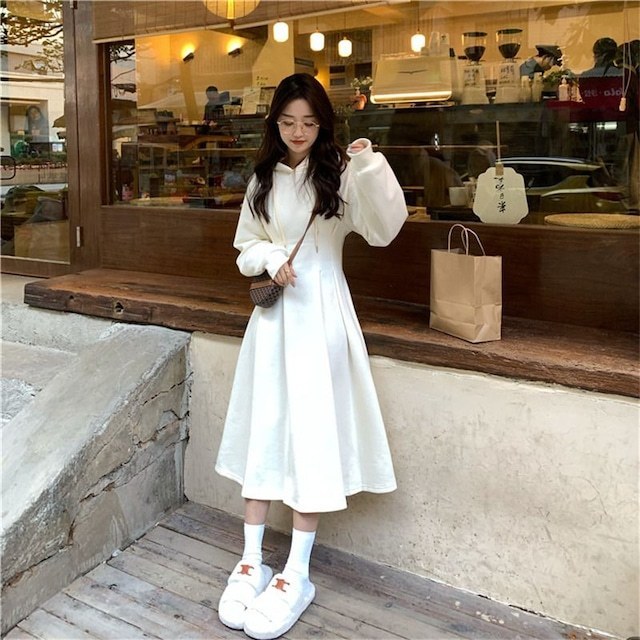 [Dunst] ジャージ ミックス ロングワンピース / 韓国ブランド org.jpg