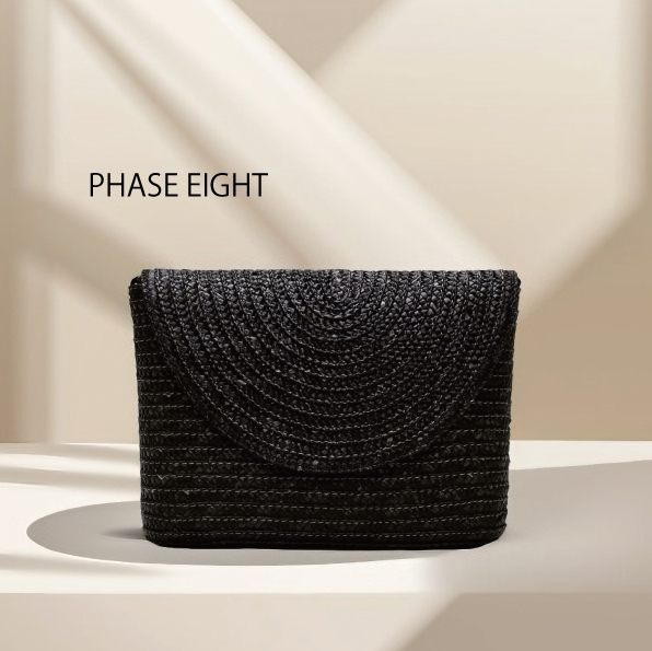 【PHASE EIGHT】Straw Clutch Bag 2WAY ストロー クラッチ