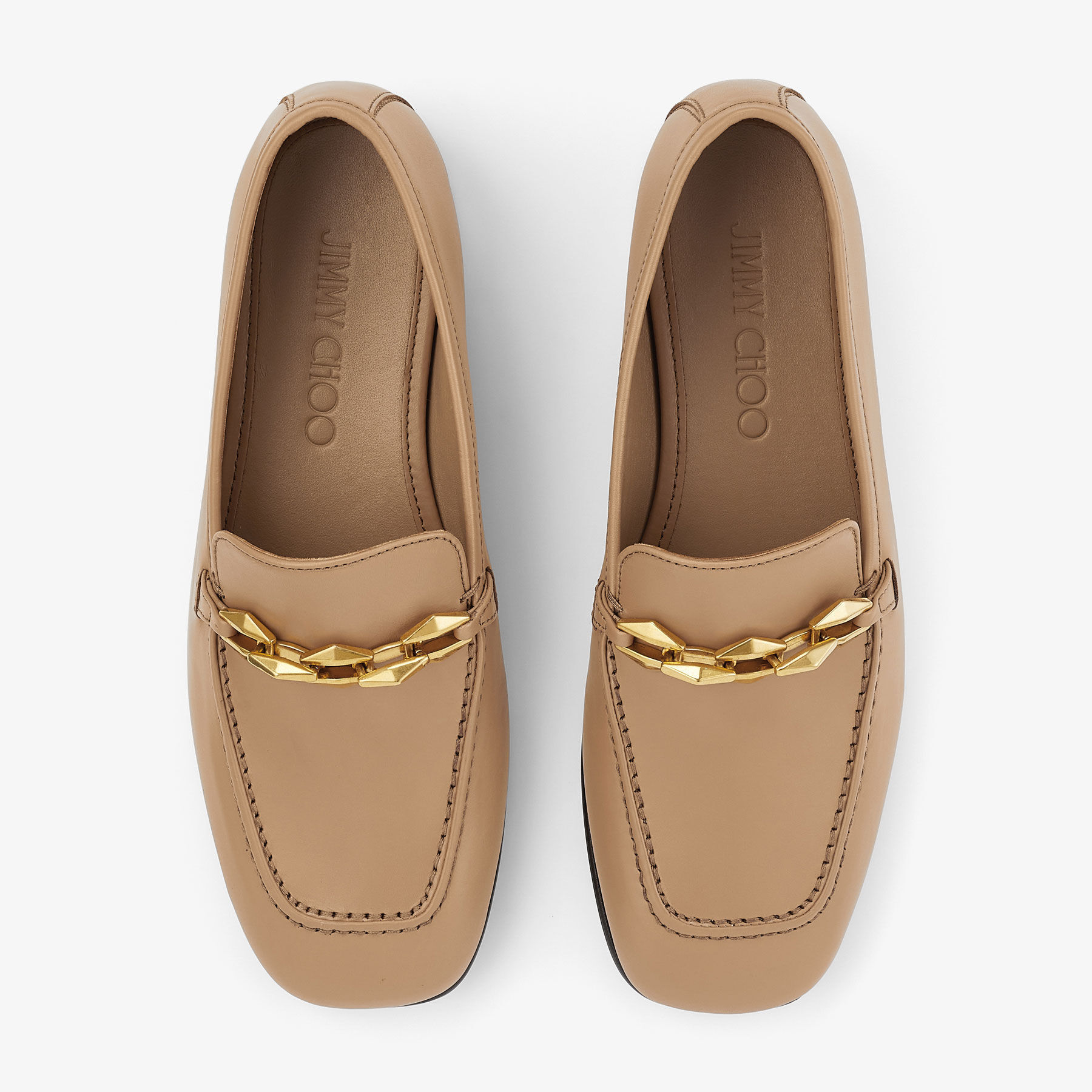 JIMMY CHOO Diamond Tilda Loafer チェーン付き ローファー