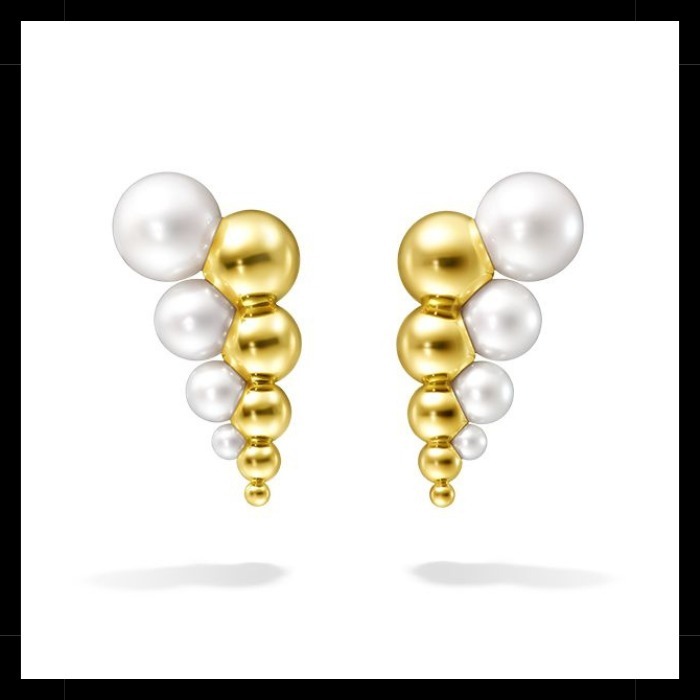 すぐ届く TASAKI 真珠 パール リフレクテッド ピアス