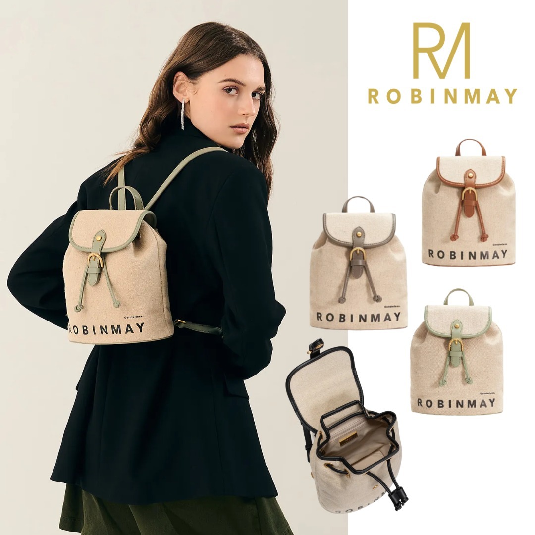 追跡有★ROBINMAY 巾着 キャンバス リュック
