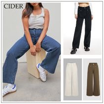 Cider◆デニム ハイウエスト ワイドレッグ ジーンズ【送料込み】