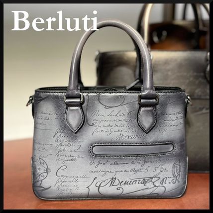 Berluti Messenger & Shoulder Bags Unisex Calfskin Street Style 2WAY Leather Small Shoulder Bag