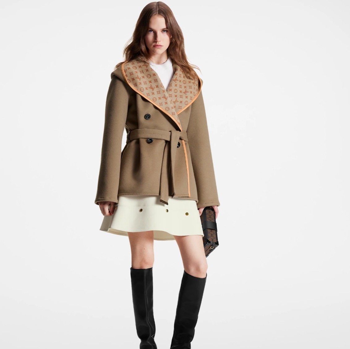 Louis Vuitton コート《doppiopetto》ベージュ ウール 直営店