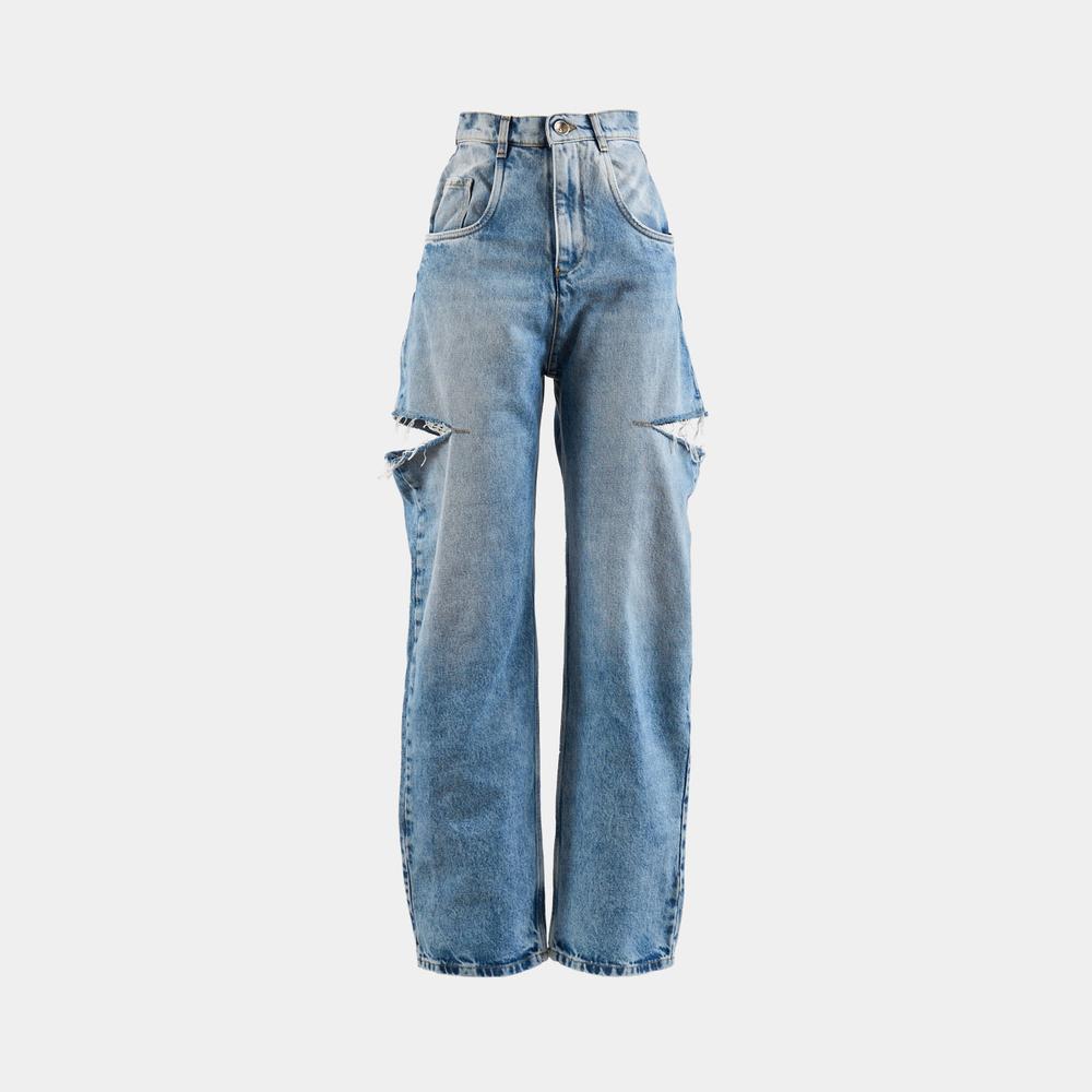 MaisonMargiela カットオフデニムジーンズ スラッシュディテール