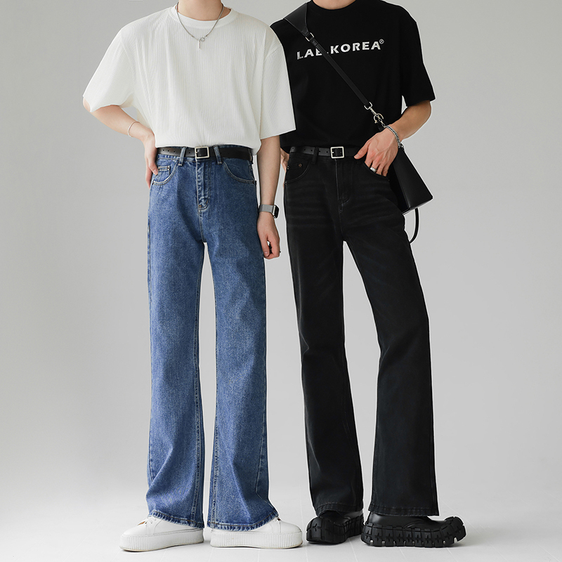 デニムパンツ ワイド フレア スタンダードパンツ 全3色 韓国 ~XL
